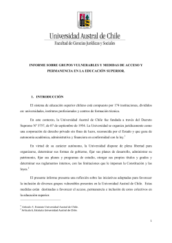 Informe sobre grupos vulnerables