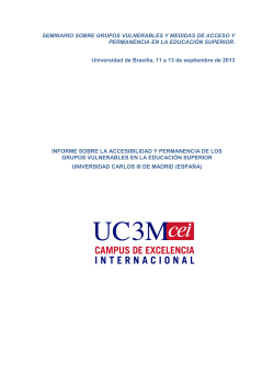 Seminario sobre grupos vulnerables y medidades de acceso y permanencia en la educaci n superior