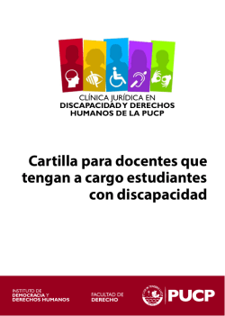 Cartilla para docentes que tengan a cargo estudiantes con discapacidad