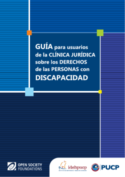 Gu a para usuarios de la Cl nica Jur dica en Discapacidad y Derechos Humanos