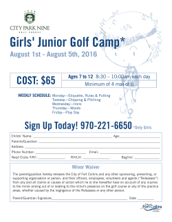 Sign up for the Girls Only Junior Golf Camp today!