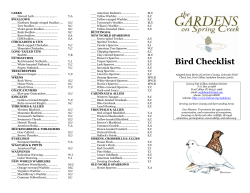 Bird Checklist provided by Fort Collins Audubon Society