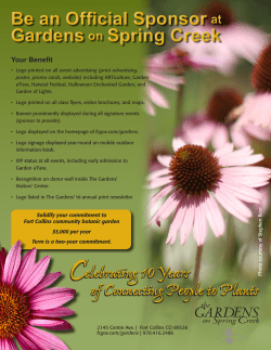 Official Sponsor Information and Benefits