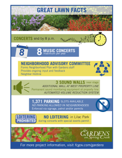 minimizing impacts to our neighbors &ndash; specifically regarding activities that may take place in the Great Lawn