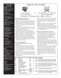 Liberty vs. Charleston Southern game notes