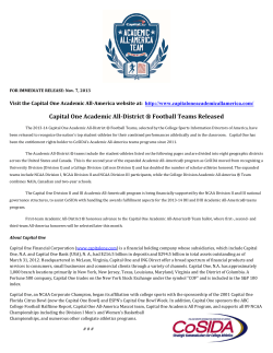 2013 Capital One Academic All-District football teams