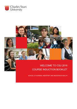 2016 Orientation Induction Booklet