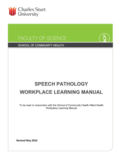 Speech Pathology Handbook