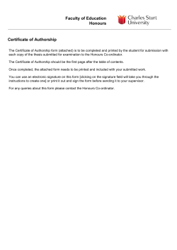 Certificate of Authorship