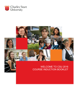 School of Teacher Education Course Induction Booklet