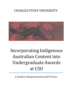 Incorporating Indigenous Australian Content into Undergraduate Awards at CSU