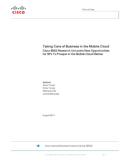 Taking Care of Business in the Mobile Cloud