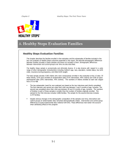 Healthy Steps Evaluation Families