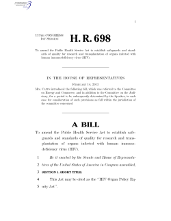 The HIV Organ Policy Equity Act
