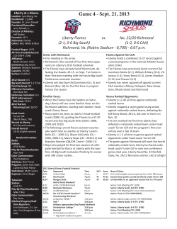Richmond Game Notes