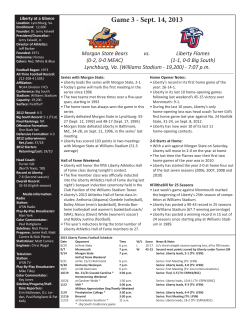 Morgan State Game Notes