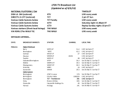 Full LFSN TV Broadcast List