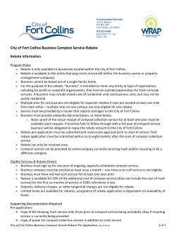 Business Compost Service Rebate
