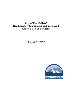 2007 Roadmap for Coordinated and Enhanced Green Building Services