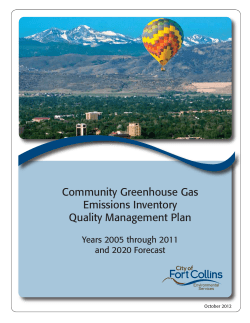2011 Community GHG Inventory Quality Management Plan