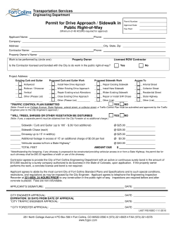 Sidewalk Drive Approach Permit