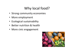 Presentation by Be Local Northern Colorado (Hill Grimmett) Urban Agriculture and Economics