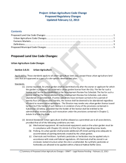 Summary of Proposed Changes