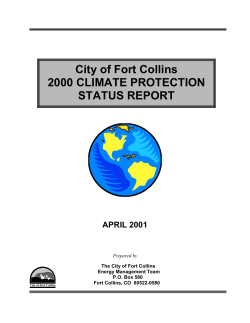 Fort Collins 2000 Climate Protection Status Report