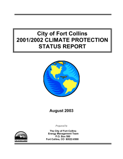 Fort Collins 2001/2001 Climate Protection Status Report