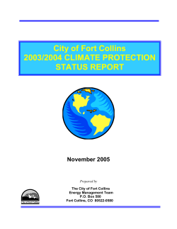 Fort Collins 2003/2004 Climate Protection Status Report