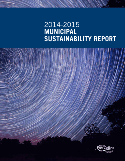2014-2015 Municipal Sustainability Report