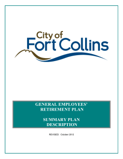 GERC Summary Plan October 2012