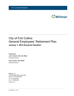 2014 Actuarial Valuation