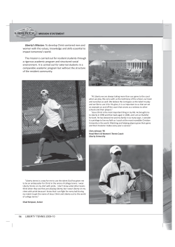 Mission Statement/Tennis Courts/Coaching Staff (Pages 14-17)
