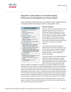 Télécharger le PDF : Un centre de diagnostic déploie l’imagerie connectée