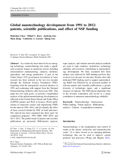 Global nanotechnology development from 1991 to 2012: patents, scientific publications, and effect of NSF funding