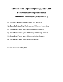 Multimedia Technologies - Hardware