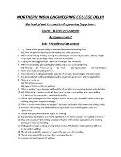 Manufacturing Process (ETME-107) - B.Tech. Ist Semester G and C section