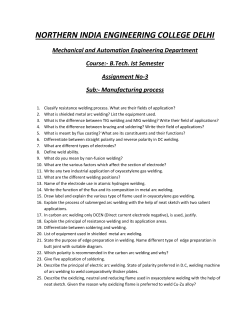 Manufacturing Process - MP Assignment no-3 for B.Tech Ist Semester G section