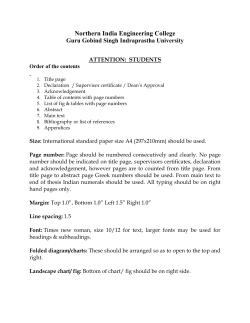 Major Project Report - Project Report Format for Major Project in CSE