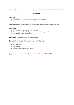 Linux & X WIndows Programming - Assignment I for T1, T2 & T14