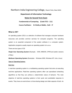 For First Semester (All Branches of B Tech) - Notes : Fundamentals of Computing - ETCS 111 By Dr Shafiq ul Abidin
