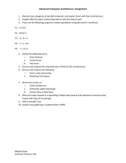 Advanced Computer Architecture - Assignment for Computer Science Final year students(F1&F2)