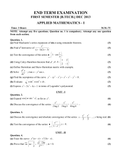 APPLIED MATHEMATICS - I - Model Paper