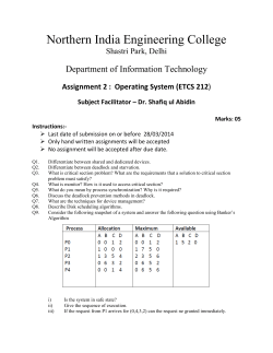 Operating System (ETCS 212) - Assignment for S9 Section - Dr. Shafiq