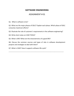 Software Engineering - Assignment 1