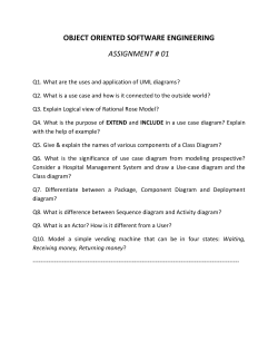 Object Oriented Software Engineering - Assignment 1