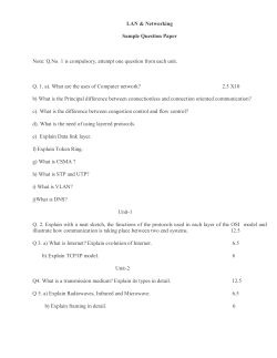 LAN & Networking - LAN & Networking Sample paper-1 by Mr. Rajesh Yadav