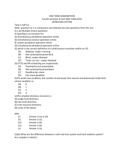 Operating System - Model Question Paper - Operating System