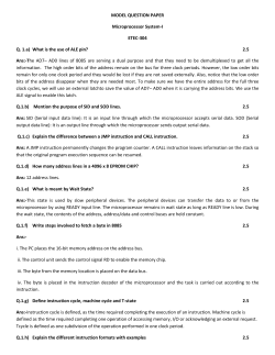 Microprocessor System-I - Model Question Paper